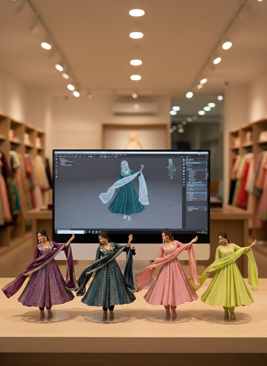 Premium Embroidered Anarkali Gown Set (5293)