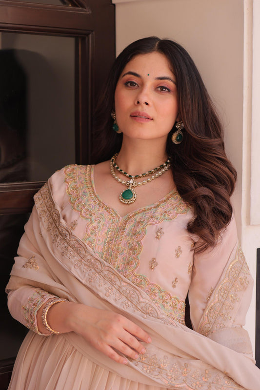 Georgette Gown with Dupatta