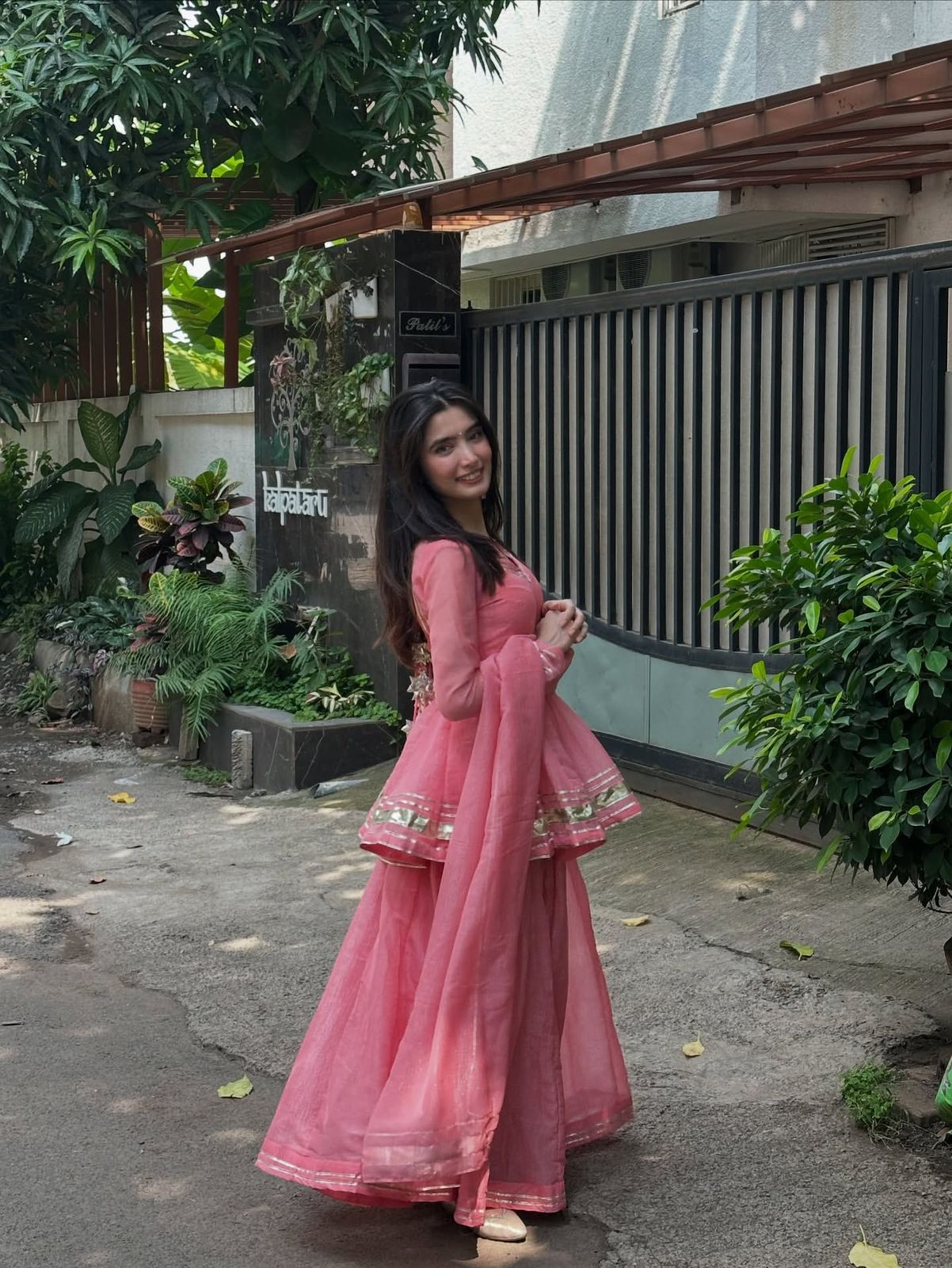 Elegant Tabby Organza Sharara Set