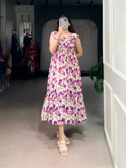 Maslin Silk Floral Frock