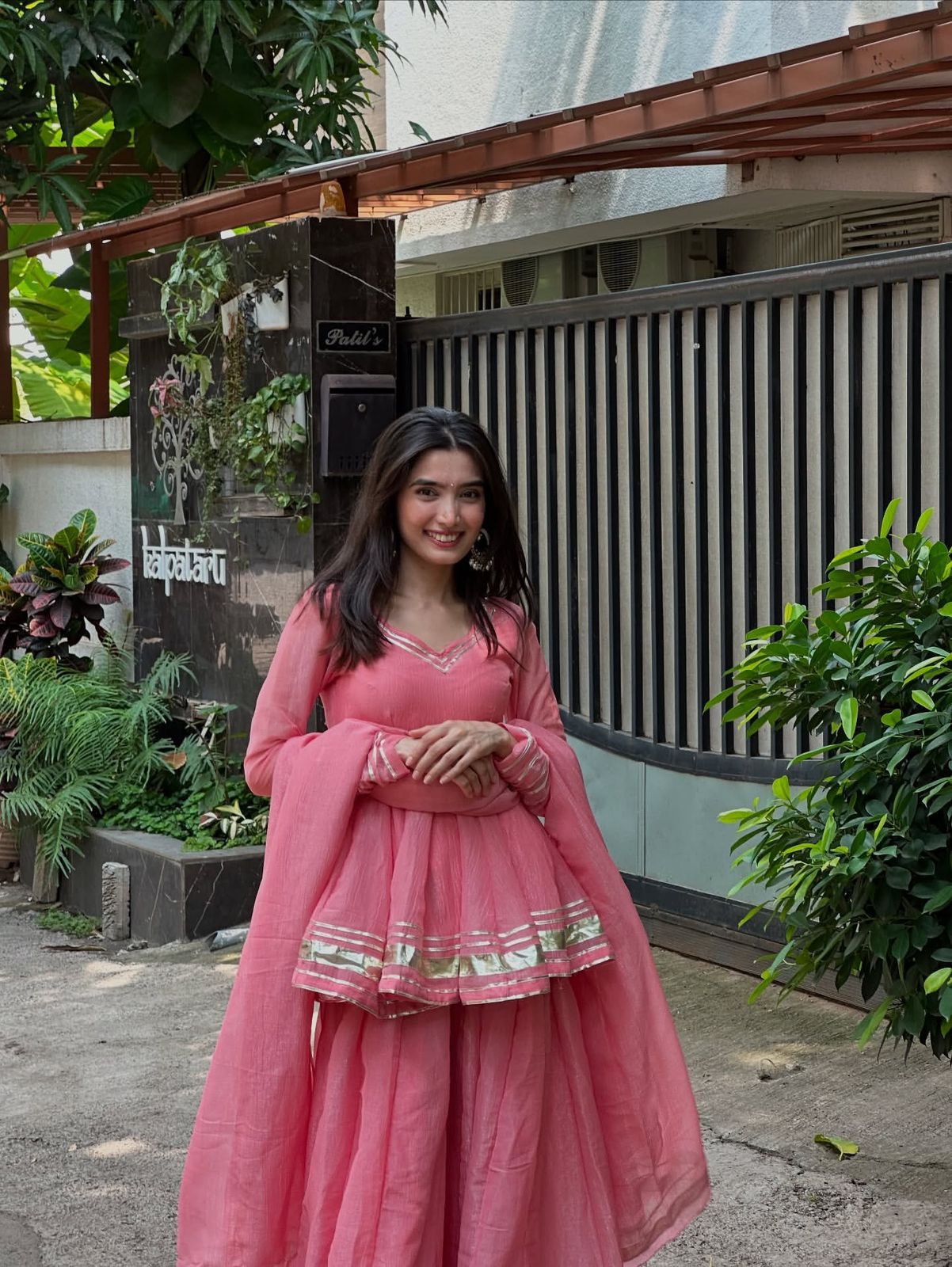 Elegant Tabby Organza Sharara Set