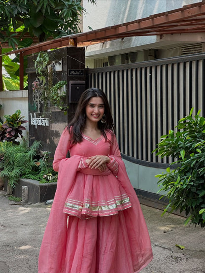 Elegant Tabby Organza Sharara Set