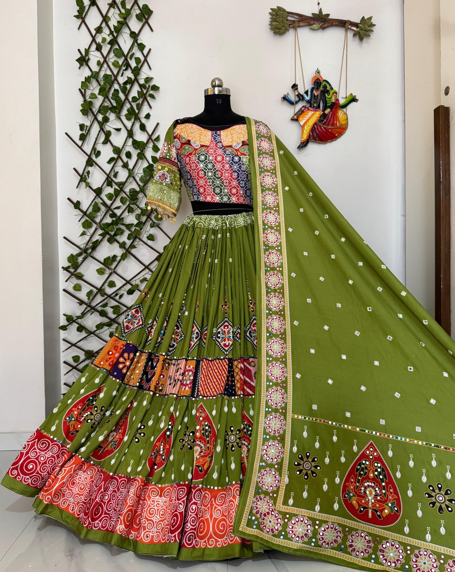 Muslin Cotton Lehenga Set