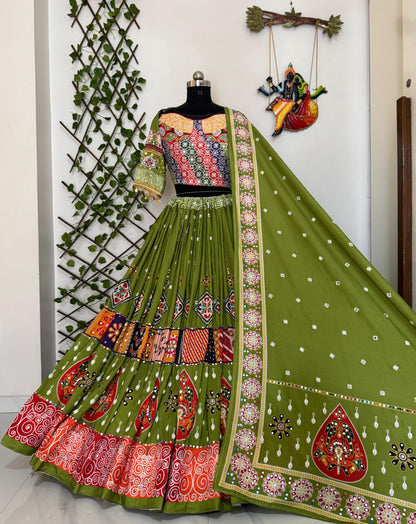 Muslin Cotton Lehenga Set