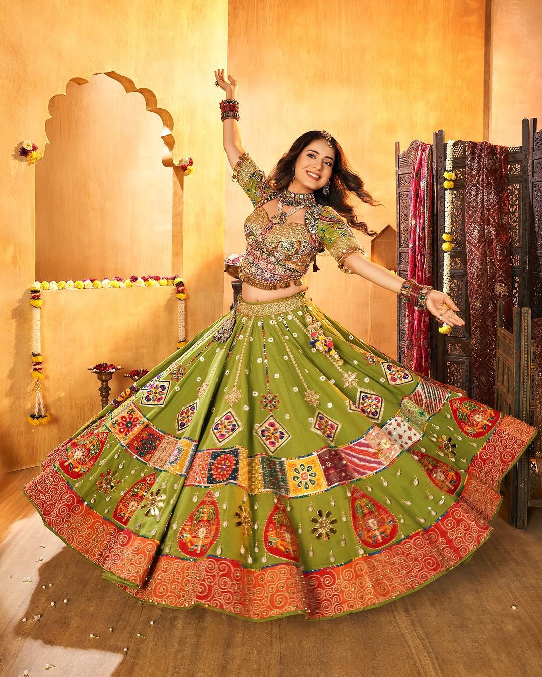 Muslin Cotton Lehenga Set