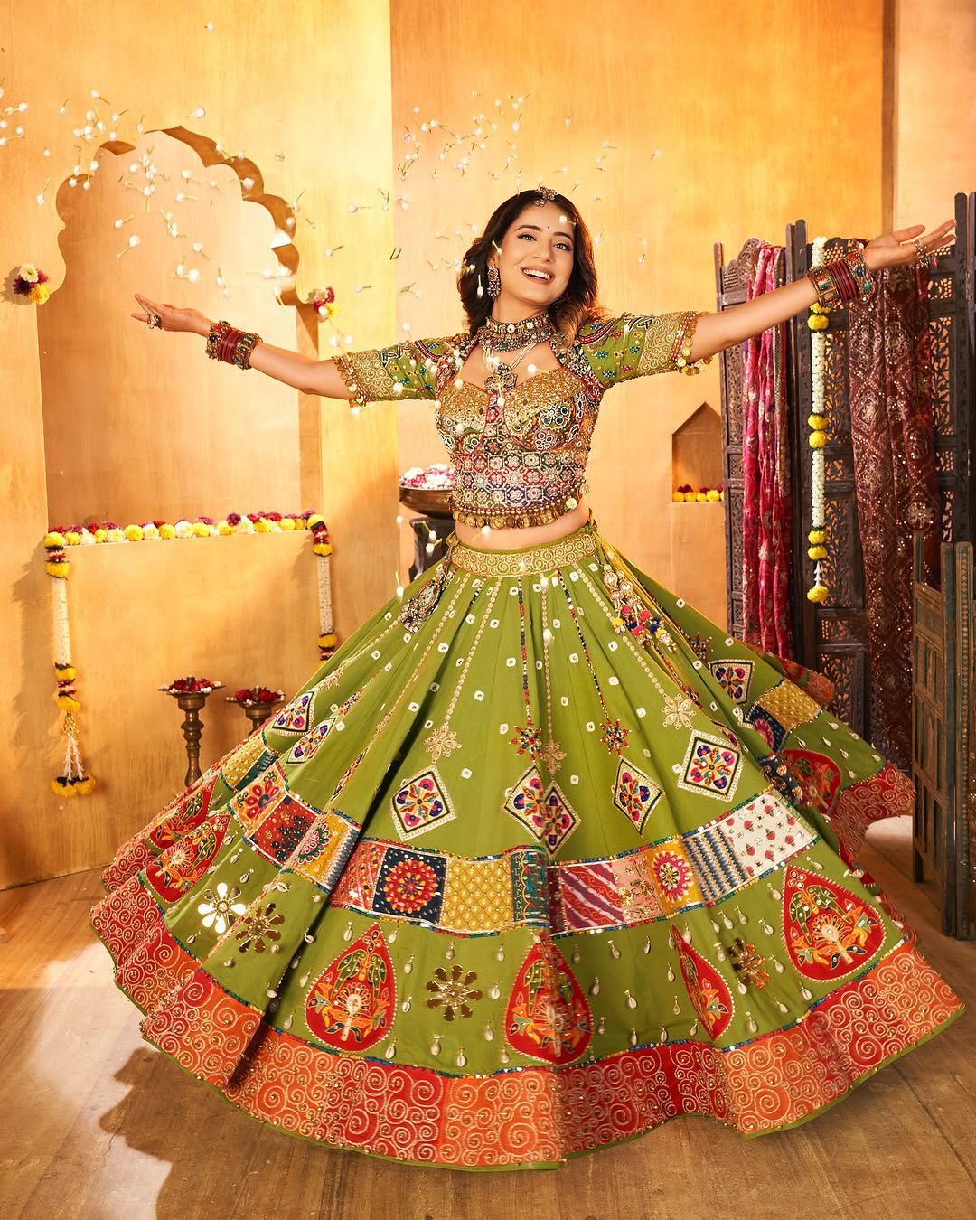 Muslin Cotton Lehenga Set