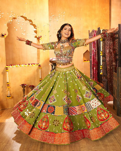 Muslin Cotton Lehenga Set