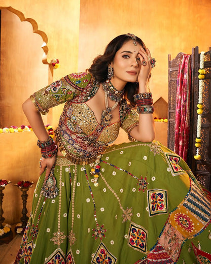 Muslin Cotton Lehenga Set