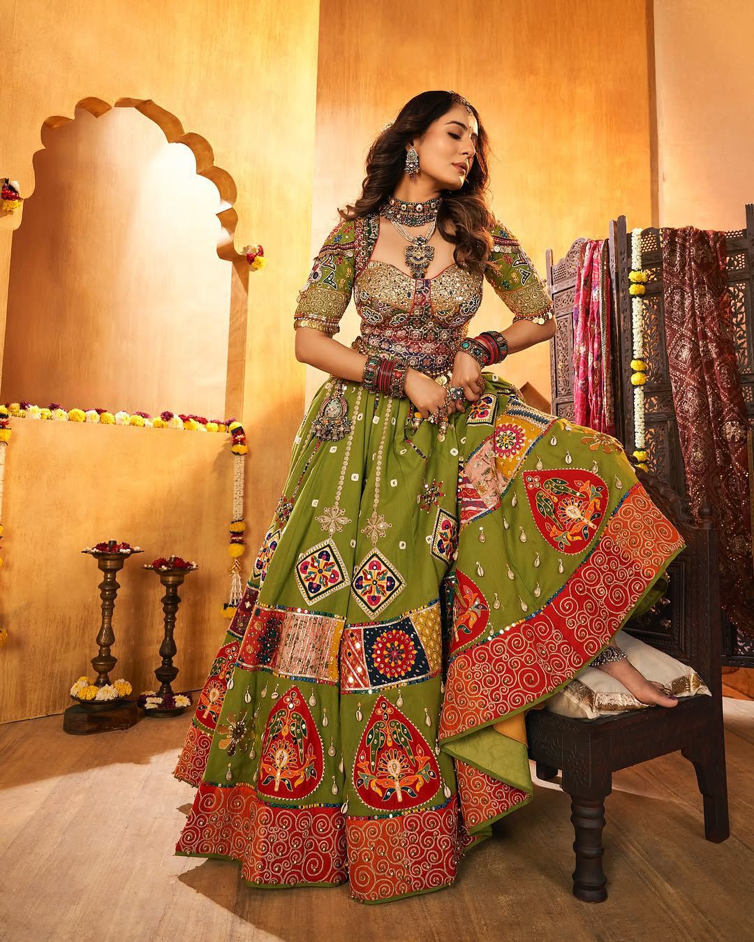 Muslin Cotton Lehenga Set