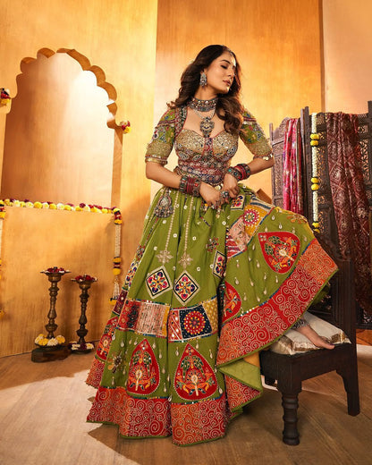 Muslin Cotton Lehenga Set