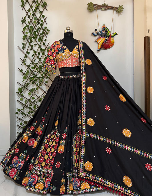 Muslin Cotton Lehenga Set