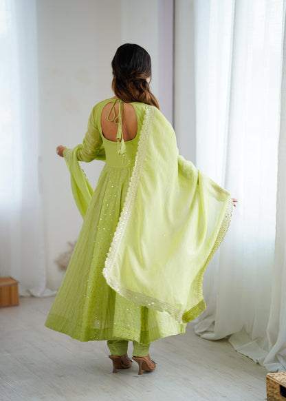 Premium Embroidered Anarkali Gown Set (5293)