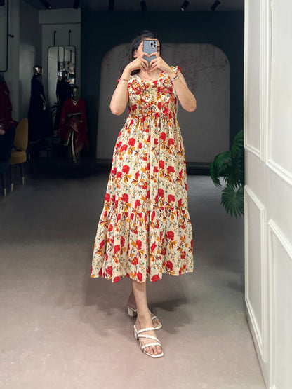 Maslin Silk Floral Frock