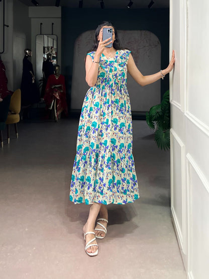 Maslin Silk Floral Frock