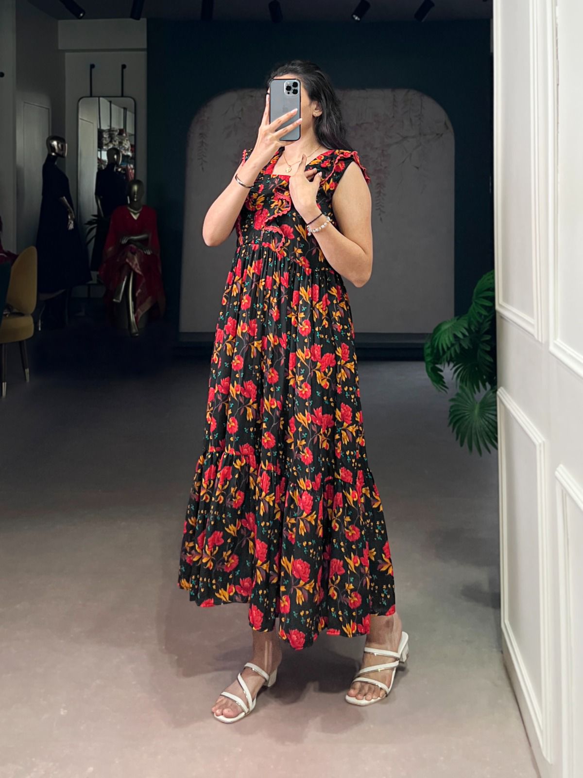Maslin Silk Floral Frock