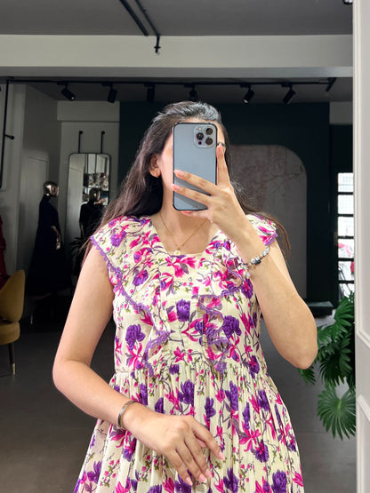Maslin Silk Floral Frock