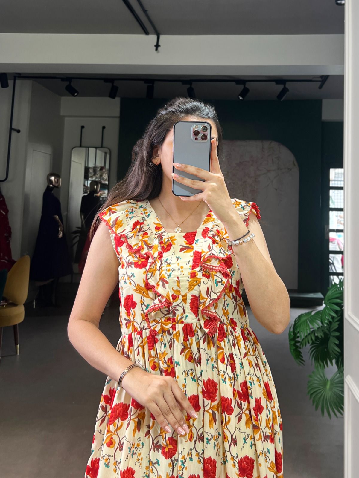 Maslin Silk Floral Frock