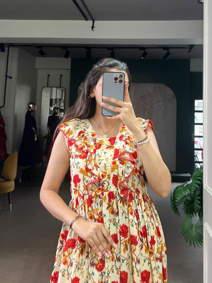 Maslin Silk Floral Frock