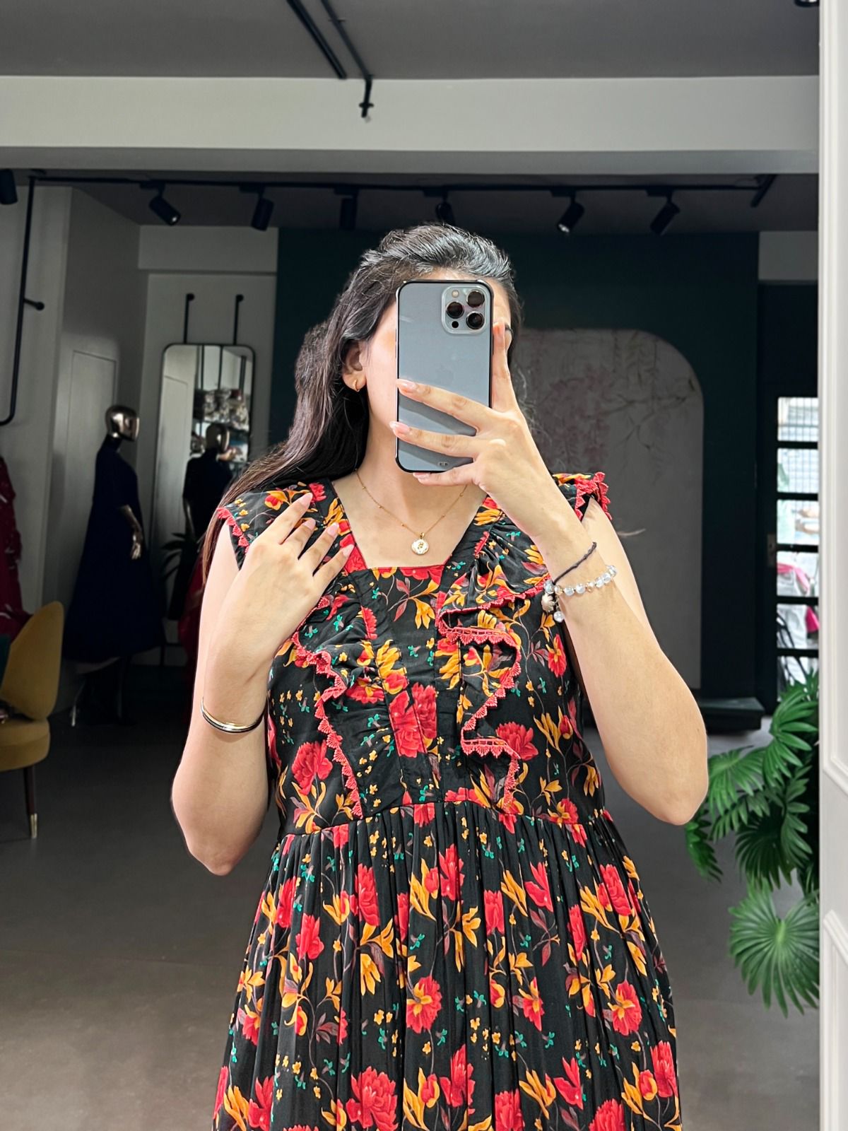 Maslin Silk Floral Frock