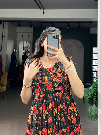 Maslin Silk Floral Frock