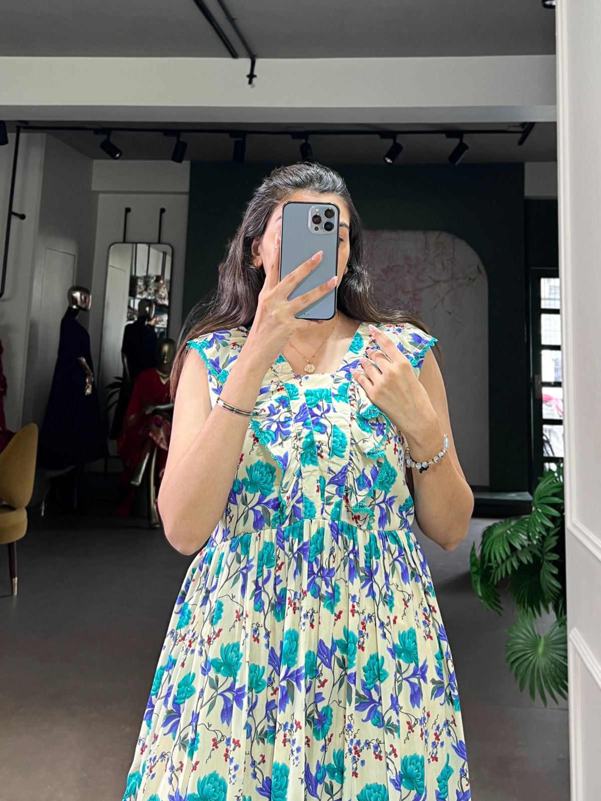Maslin Silk Floral Frock