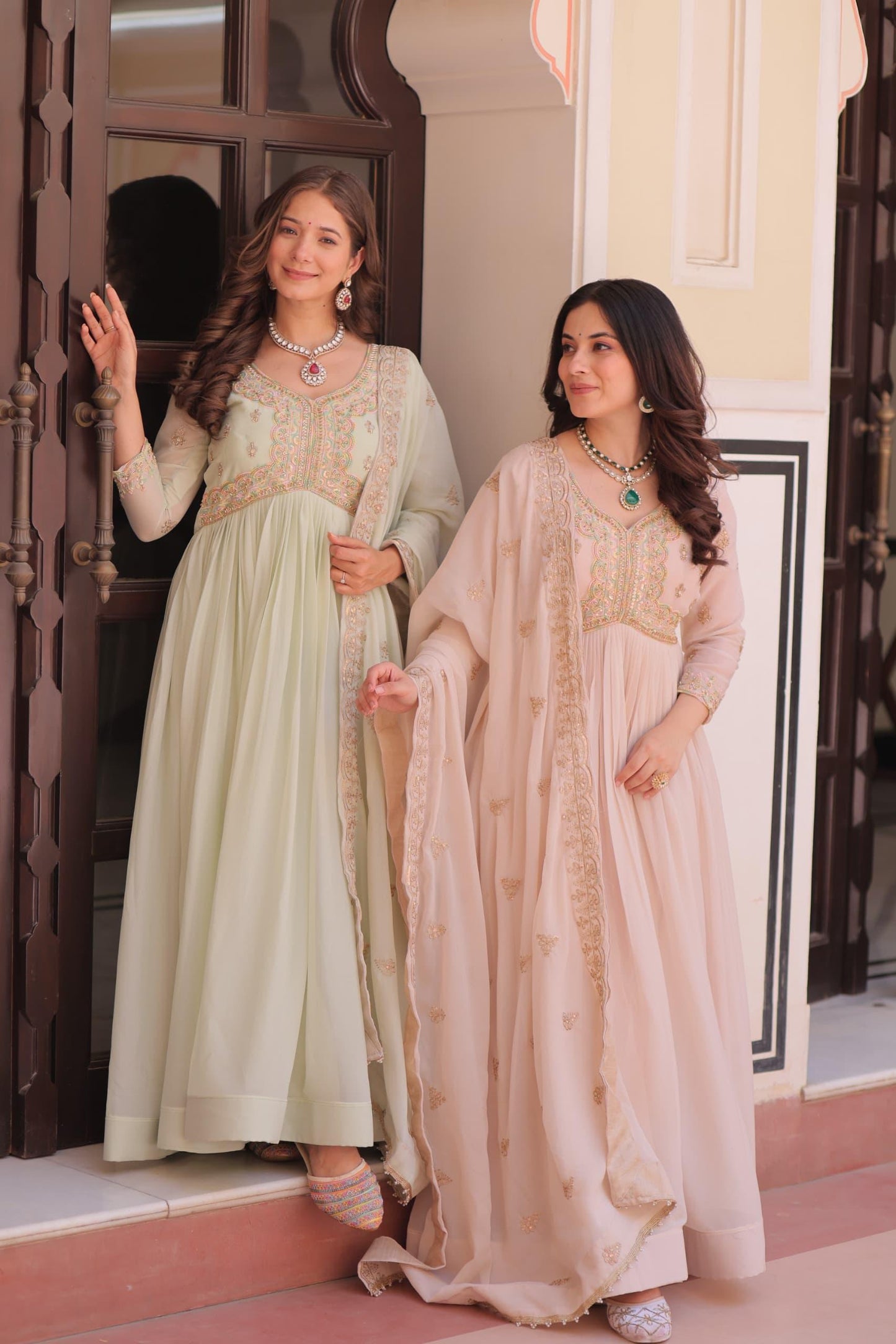 Georgette Gown with Dupatta