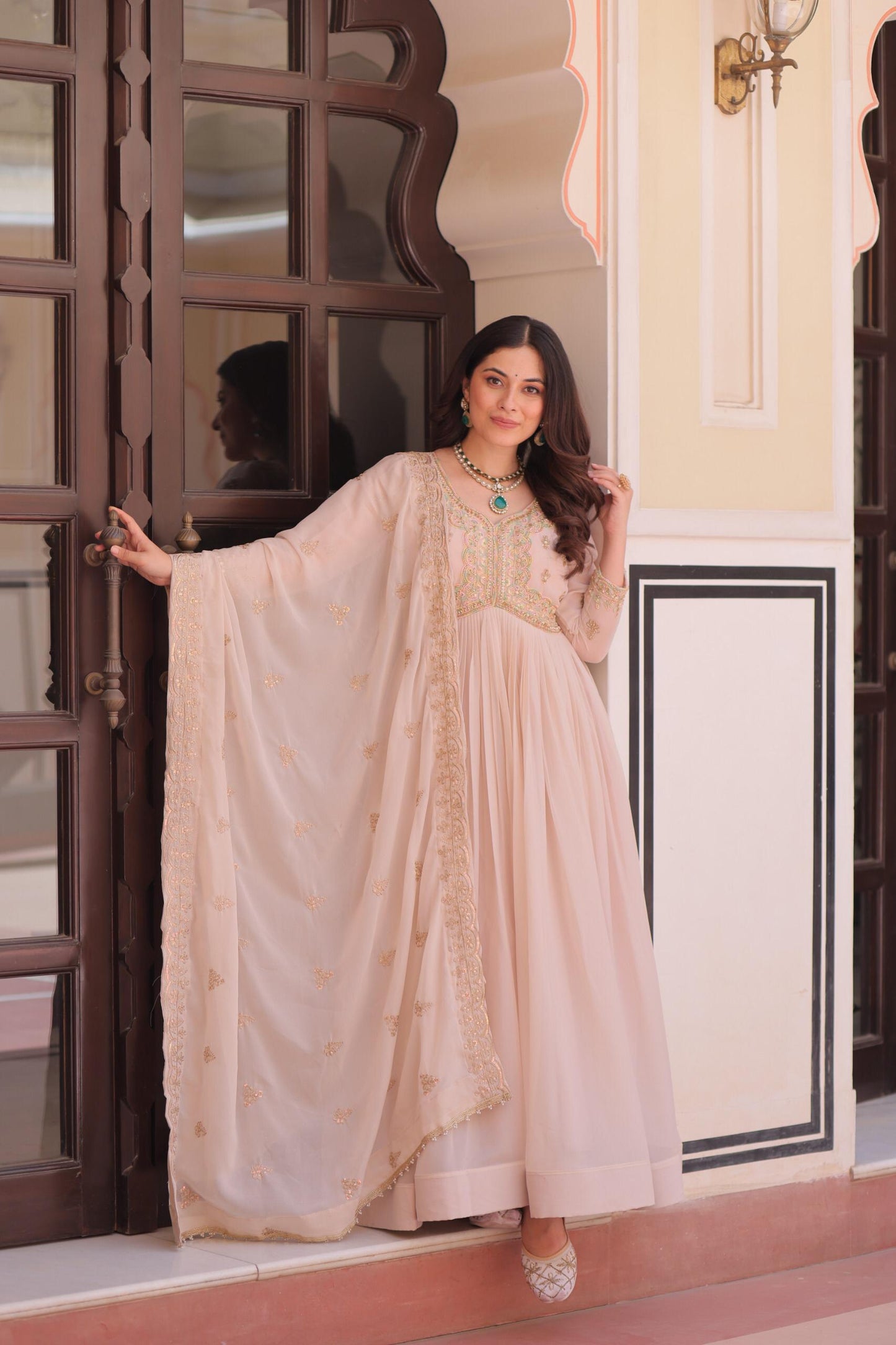 Georgette Gown with Dupatta