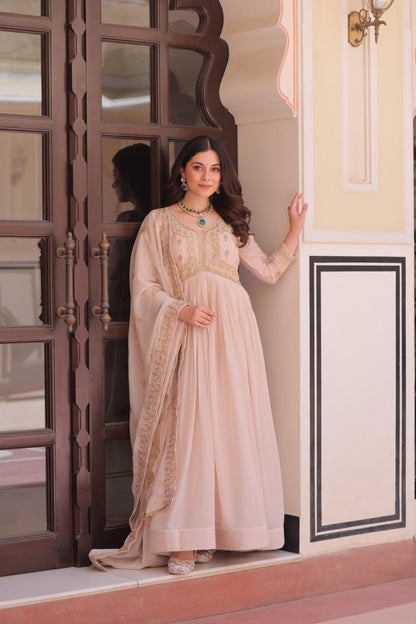 Georgette Gown with Dupatta