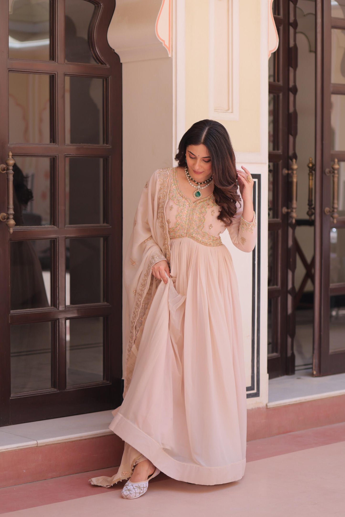Georgette Gown with Dupatta