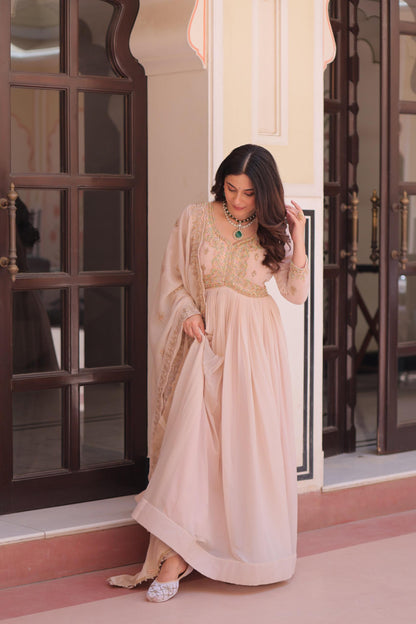 Georgette Gown with Dupatta