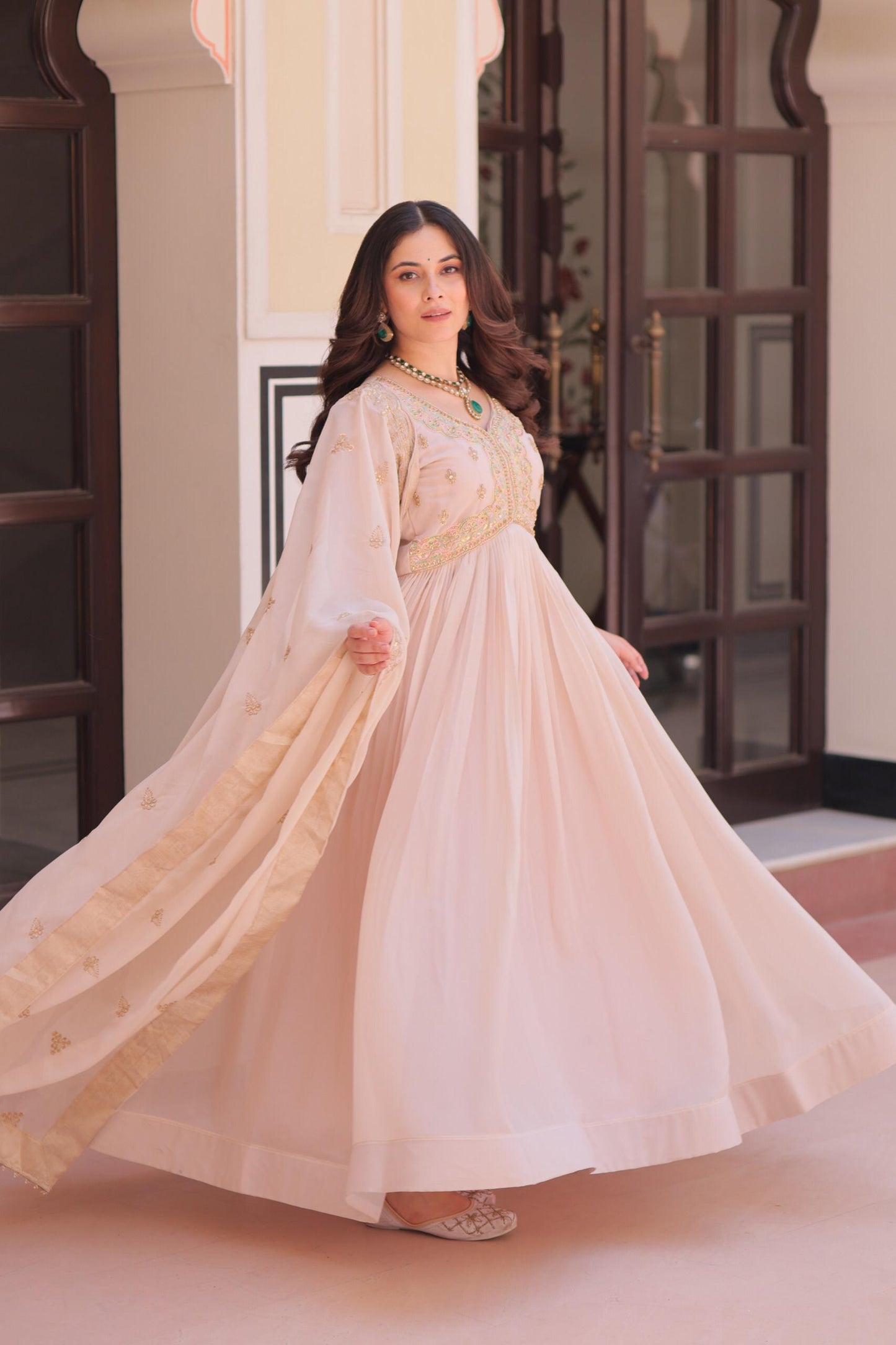 Georgette Gown with Dupatta