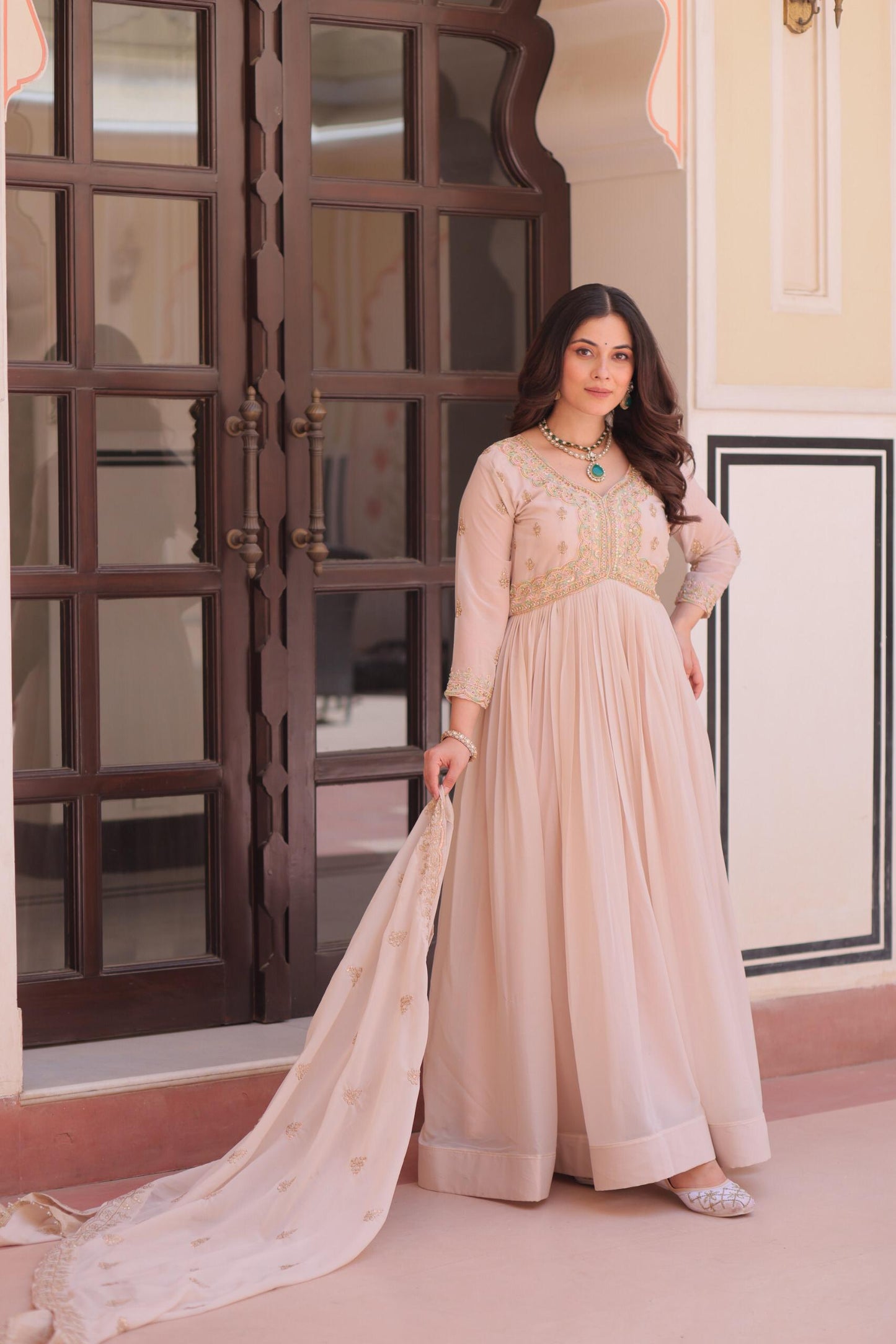 Georgette Gown with Dupatta