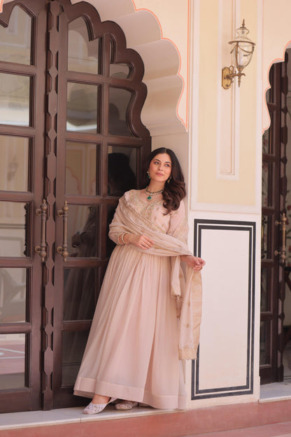Georgette Gown with Dupatta