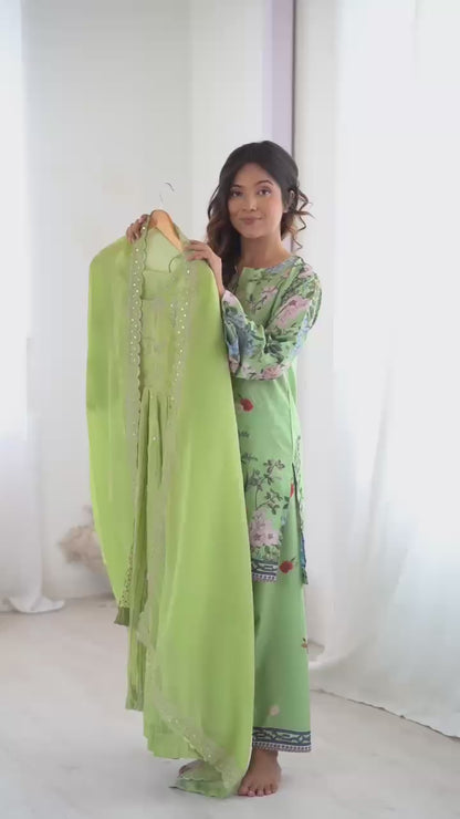 Premium Embroidered Anarkali Gown Set (5293)